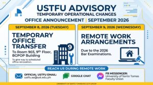 USTFU ADVISORY: TEMPORARY OPERATIONAL CHANGES